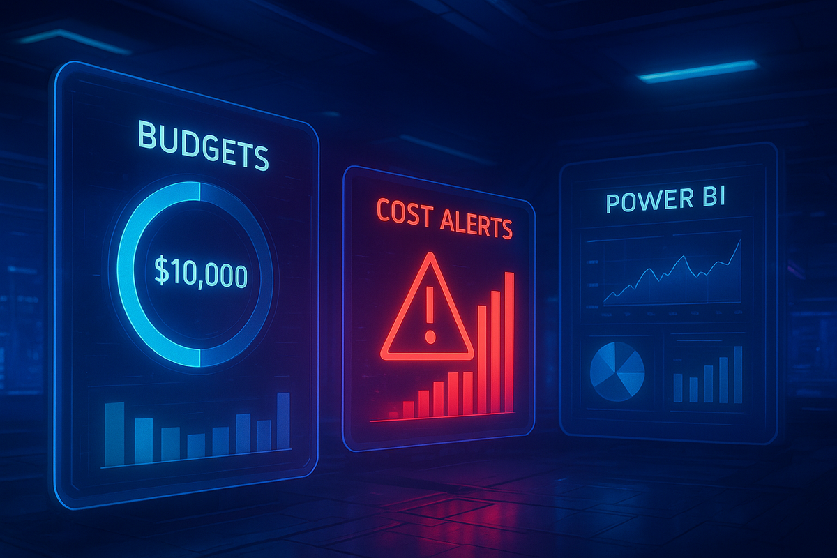 Monitoramento de custos no Azure: como usar Budgets, Cost Alerts e integração com Power BI